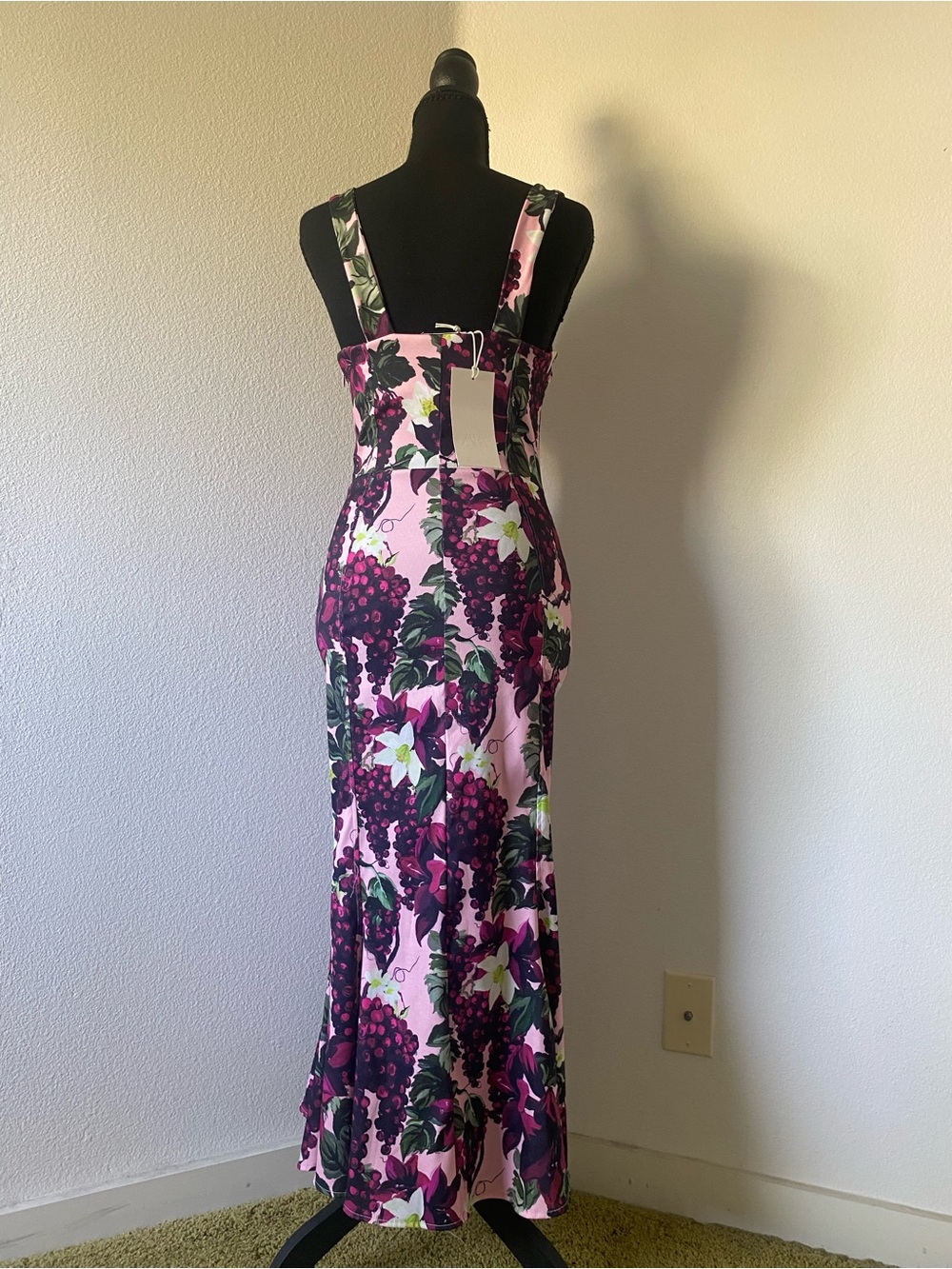 Zara Godet Pink & Purple Floral Midi Dress - Picture 6 of 11